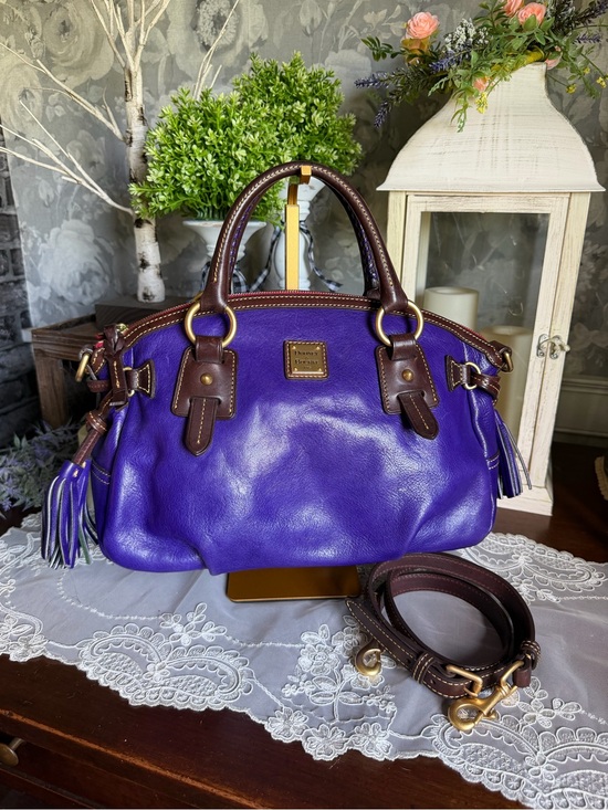 Dooney & Bourke Handbags - Dooney & Bourke PURPLE TOLEDO Medium Mail Satchel Handbag Purse